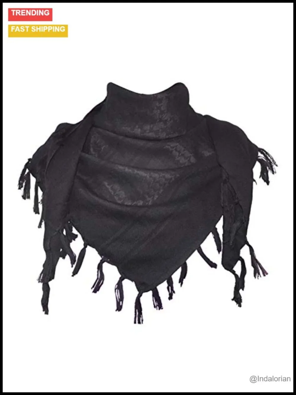 Cotton Shemagh Keffiyeh Tactical Desert Scarf Neck Wrap with Tassel Unisex